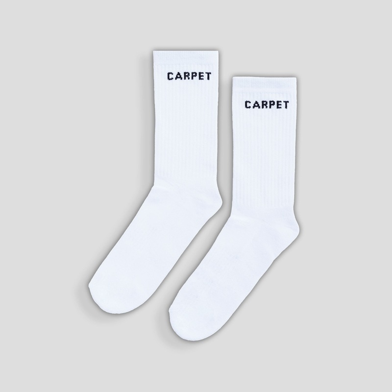 Carpet Company Carpet Sock – White
