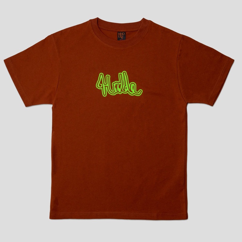 HODDLE LOOPY LOGO TEE BROWN
