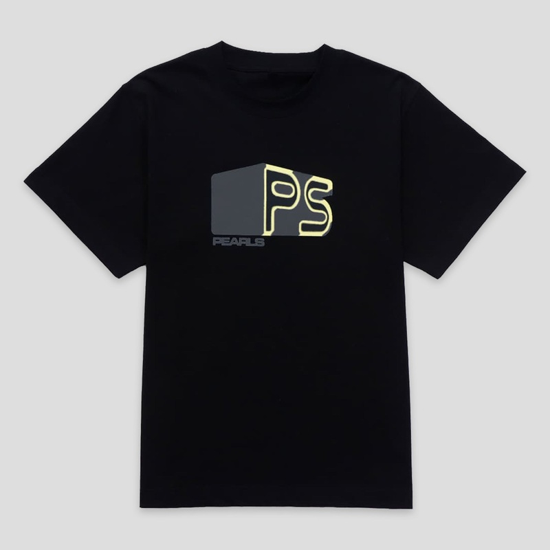 Pearls Skateboards Block Tee – Black