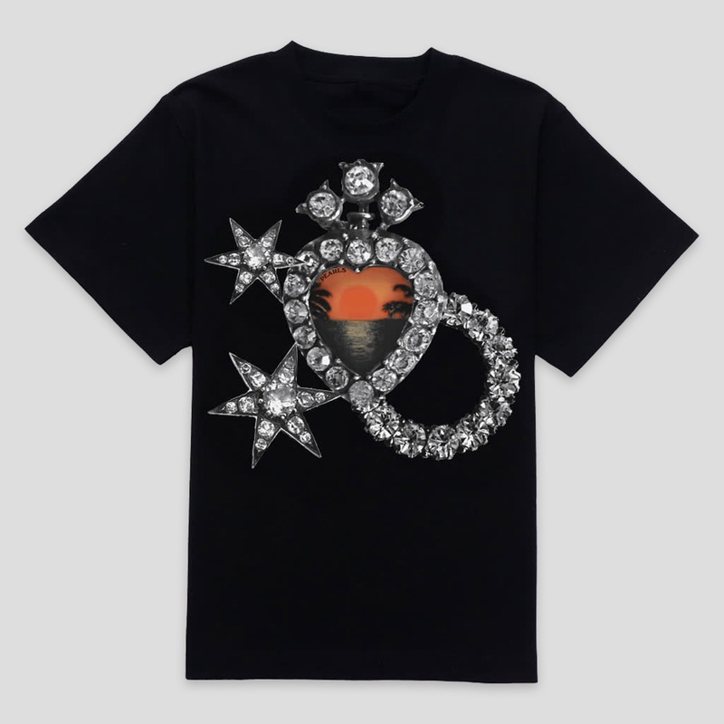 Pearls Skateboards Jewel Tee – Black