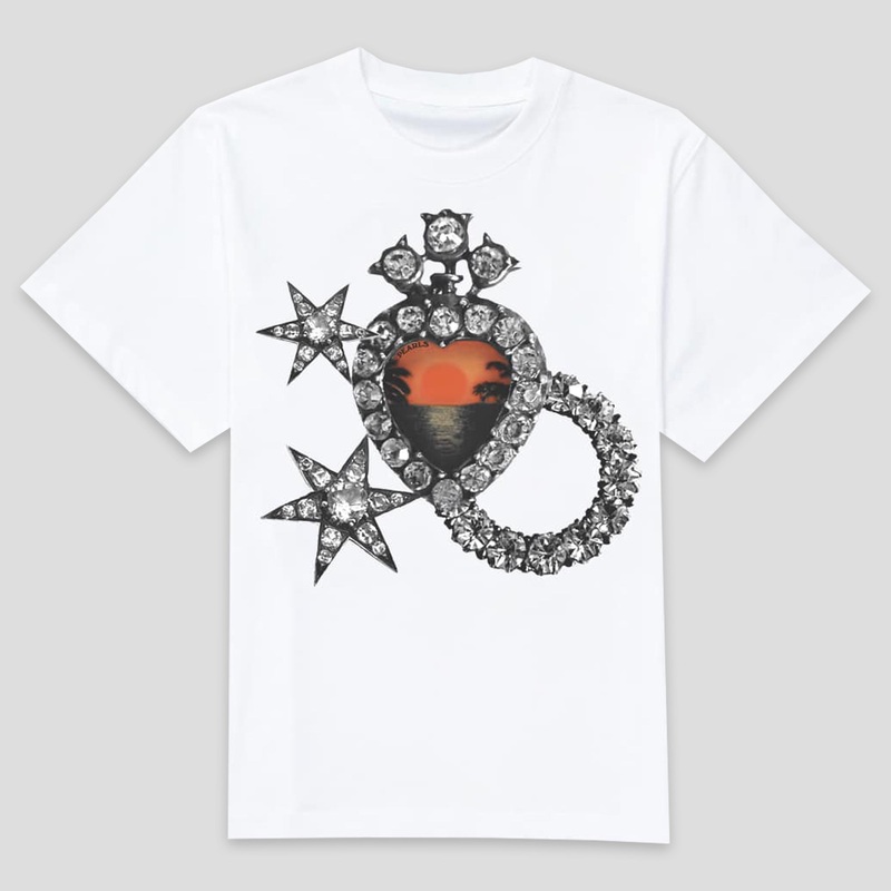 Pearls Skateboards Jewel Tee – White