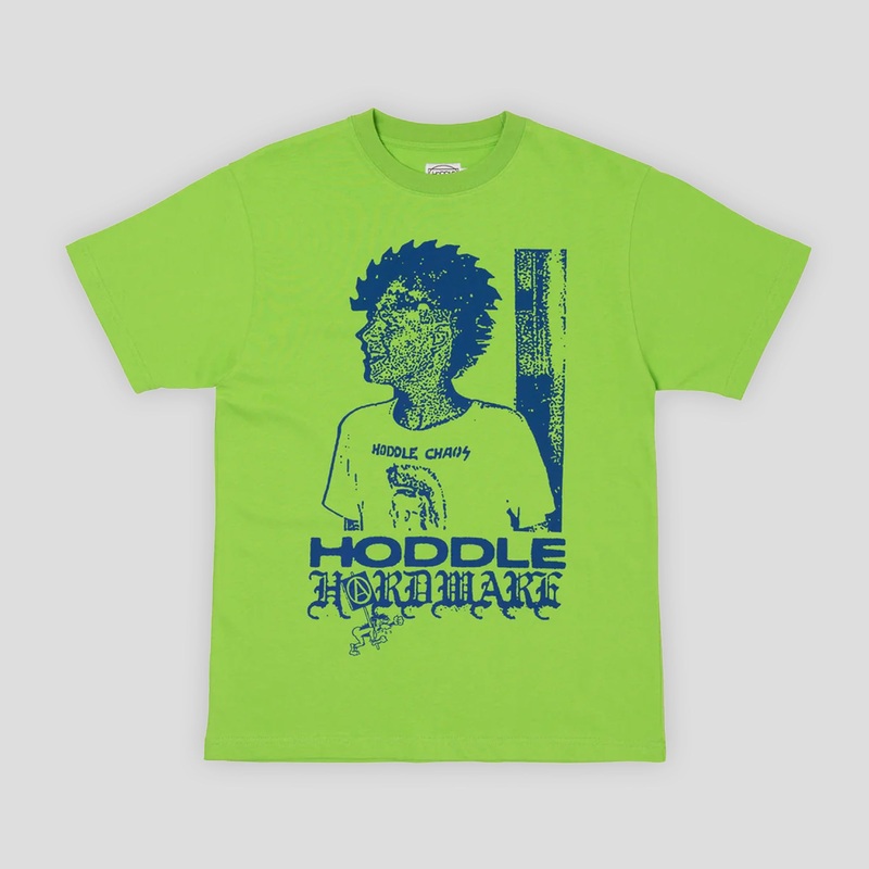 Hoddle Chaos Tee – Lime / Blue
