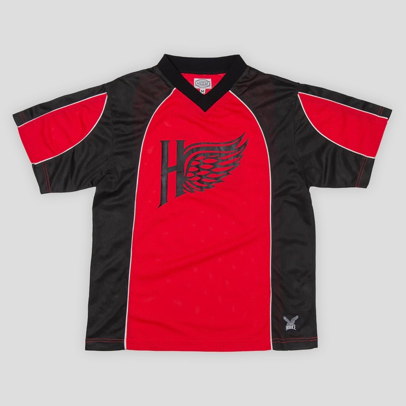 Hoddle Spider Football Jersey – Red / Black