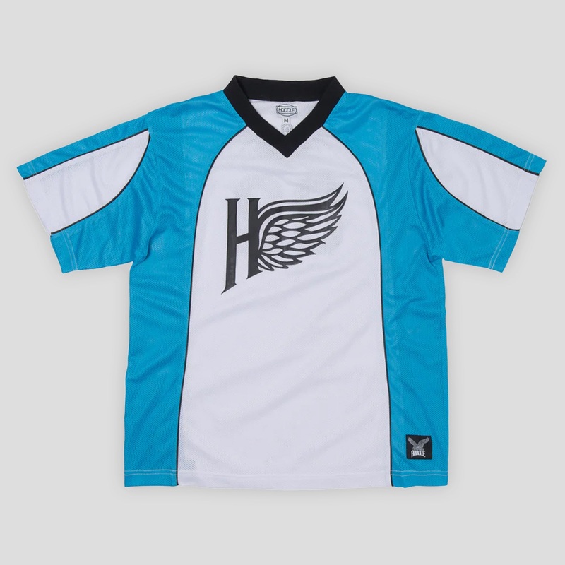 Hoddle Spider Football Jersey – White / Blue