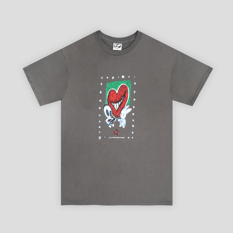 Limosine Heart Throb Tee – Charcoal