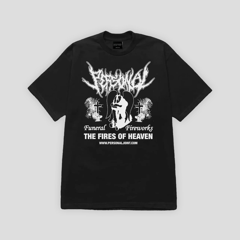Personal Joint Funeral Fireworks Tee – Black