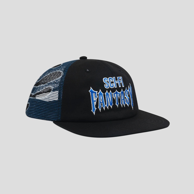 Sci-Fi Fantasy Biker Logo Hat – Black