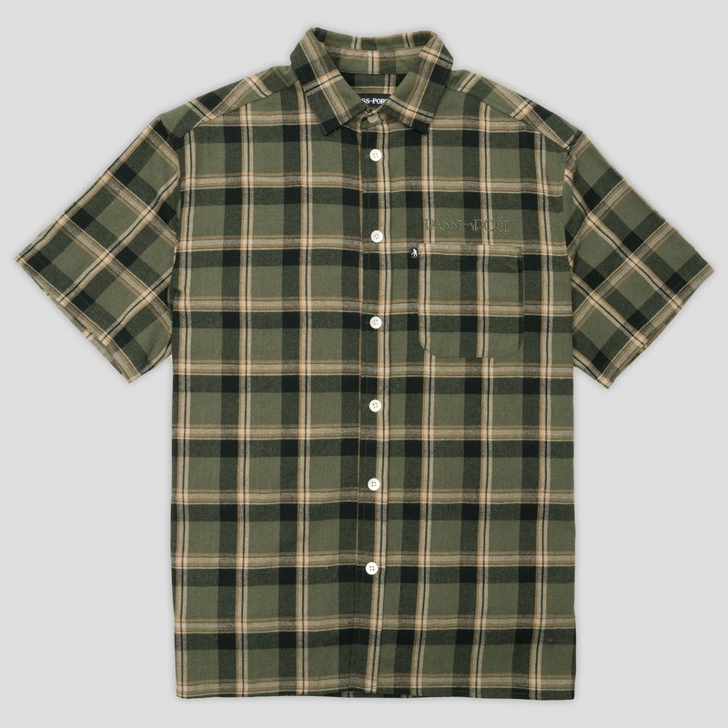 Stem Workers Check Shirt Short-Sleeve – Moss