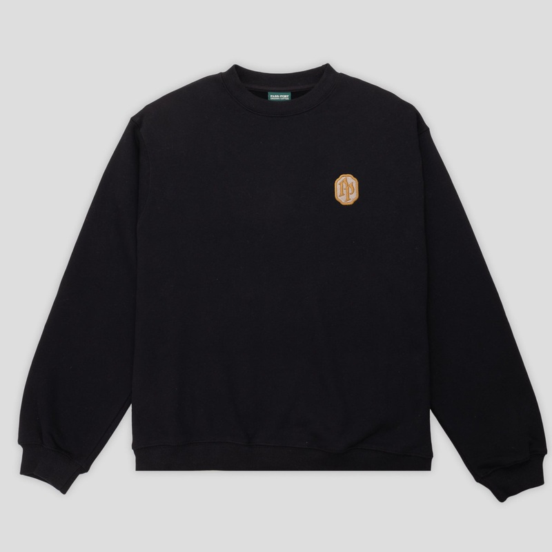 Emblematic Organic Fleece Sweater – Black