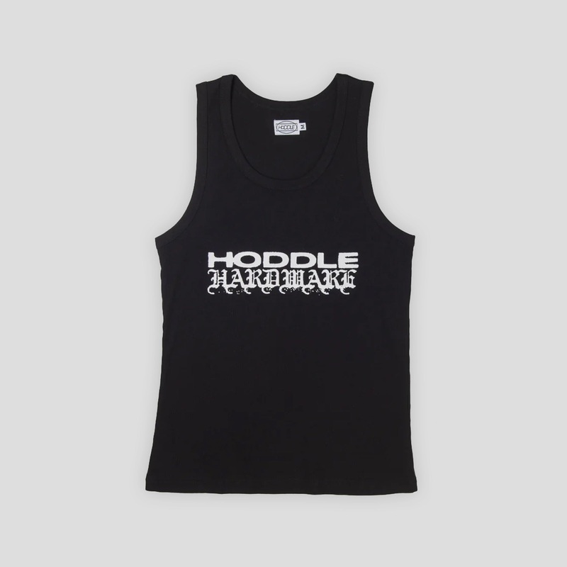 Hoddle Hardware Ribbed Singlet – Black