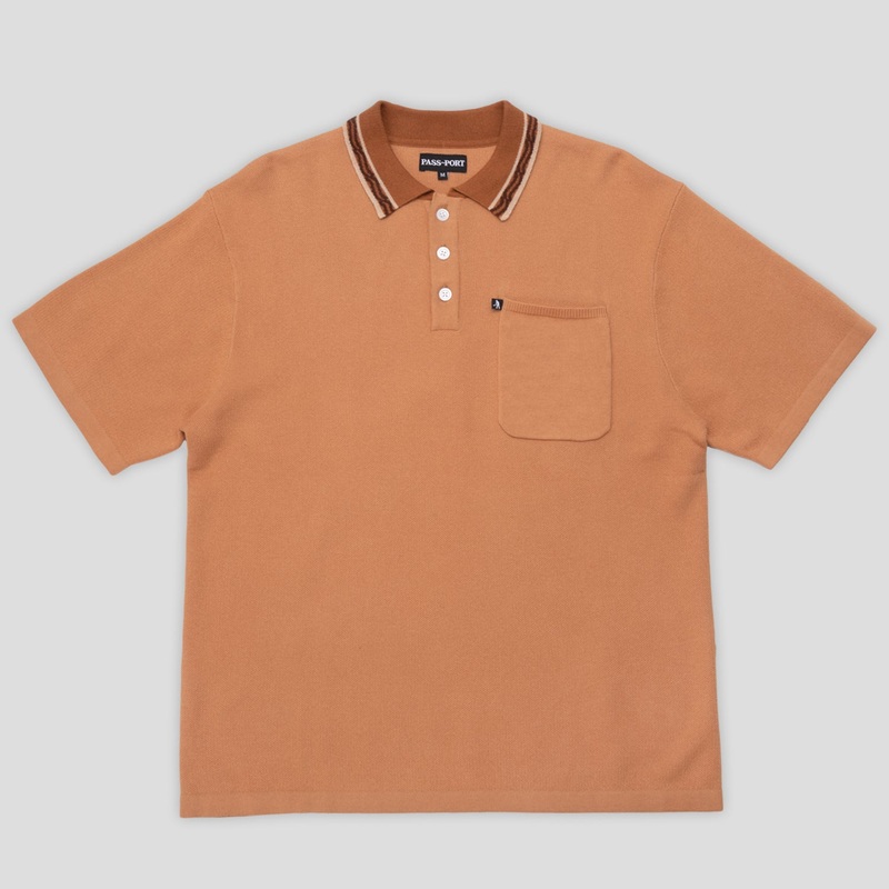 Sunspot Organic Knit Polo – Camel