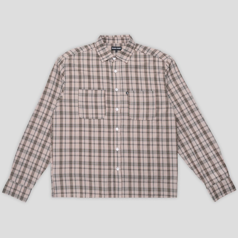Workers Check Long Sleeve Shirt – Sand