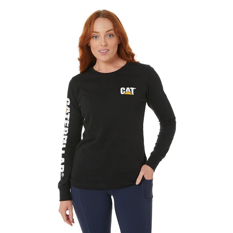 CAT Women’s Trademark Banner Long Sleeve Tee