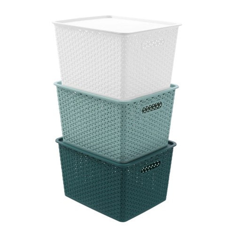 Wicker Basket With Lid