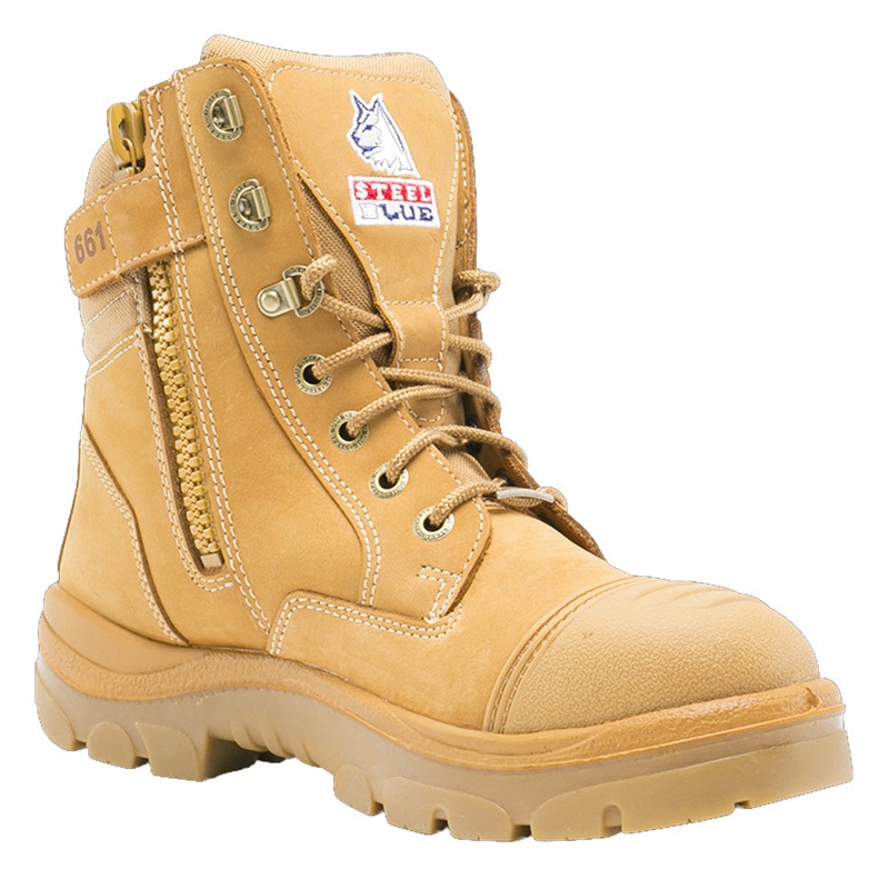 STEEL BLUE Men’s Southern Cross Zip Lace-up Scuff Cap Boot
