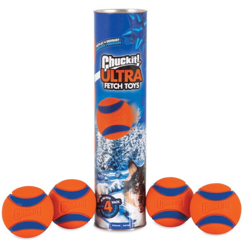CHUCKIT! Ultra Ball Medium Canister Of 4