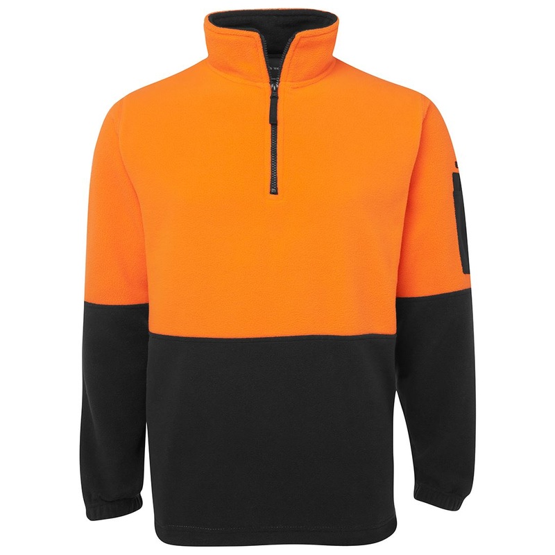 JB’s Wear Hi Vis 1/2 Zip Polar Fleece