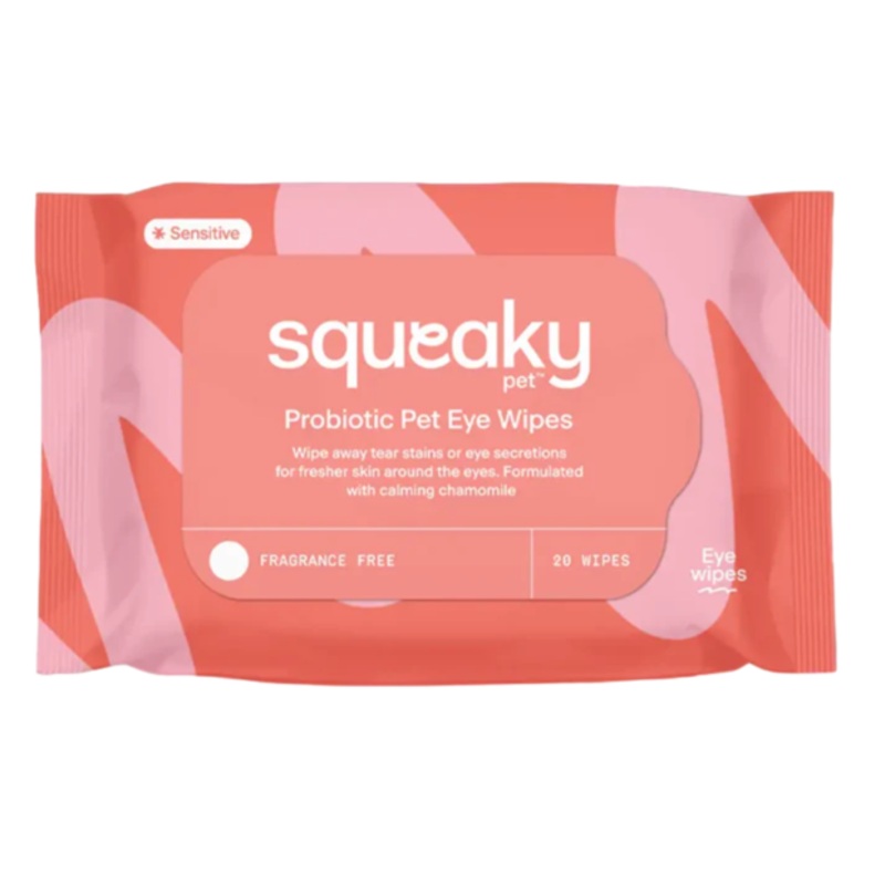 Squeaky Pet Probiotic Pet Eye Wipes 20 Wipes