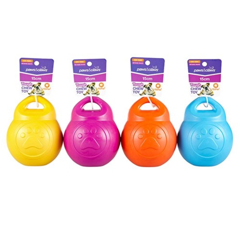 SUPER TUFF BALL TPR PET TOY 15CM 2 ASSTD RED & BLUE