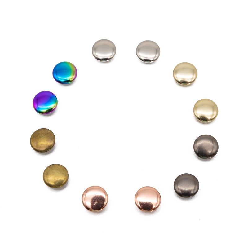 9mm Double Cap Rivets – Set of 20