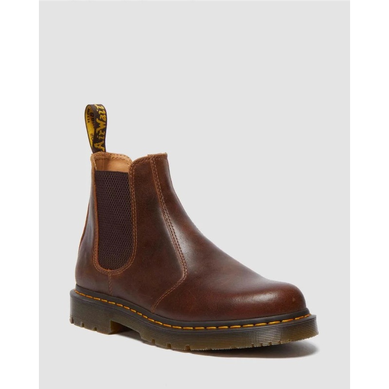 DR. MARTENS 2976 Slip Resistant Chelsea Boot Dark Tan Parker Life Shield WP