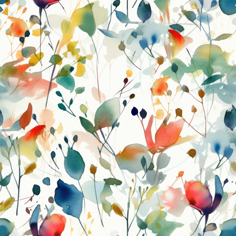 Rainbow Wildflowers  100% Quilting Cotton Fabric by the Yard