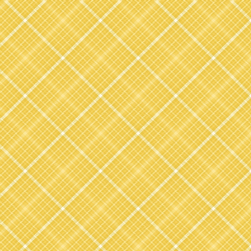 Tartan Plaid Lemon  100% Quilting Cotton Fabric by the Yard