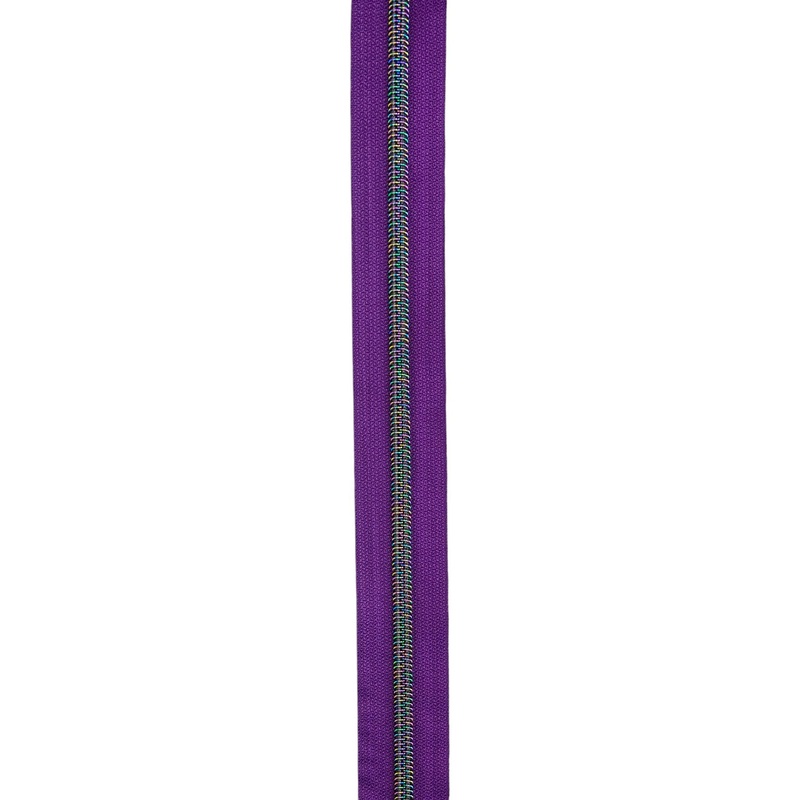 #5 Nylon Zipper Tape – Purple Iridescent