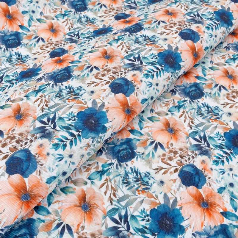Amber Bloom Water-Resistant Canvas 18 x 58 Roll