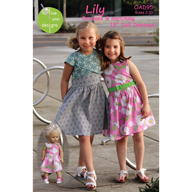 Lily Dresses & Matching Doll Dresses Sewing Pattern