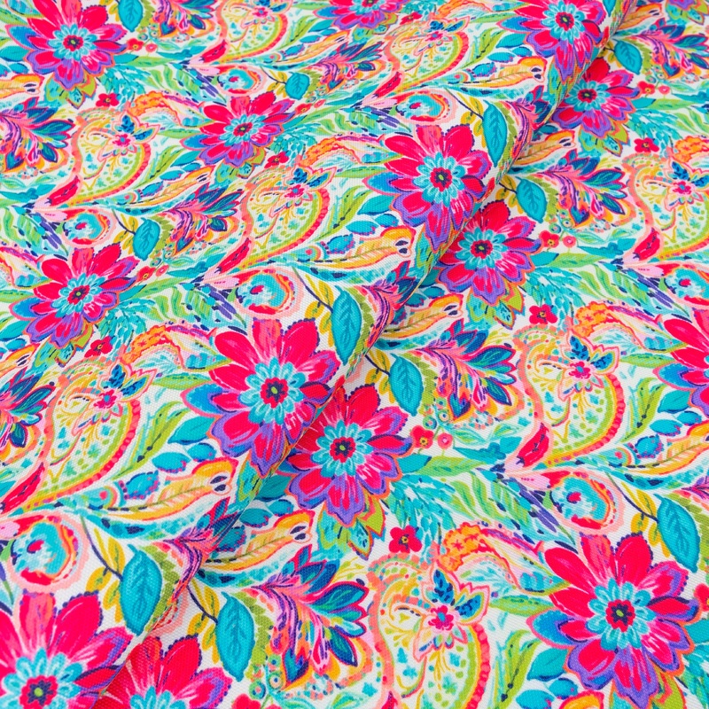 Paisley Paradise Water-Resistant Canvas 18 x 58 Roll