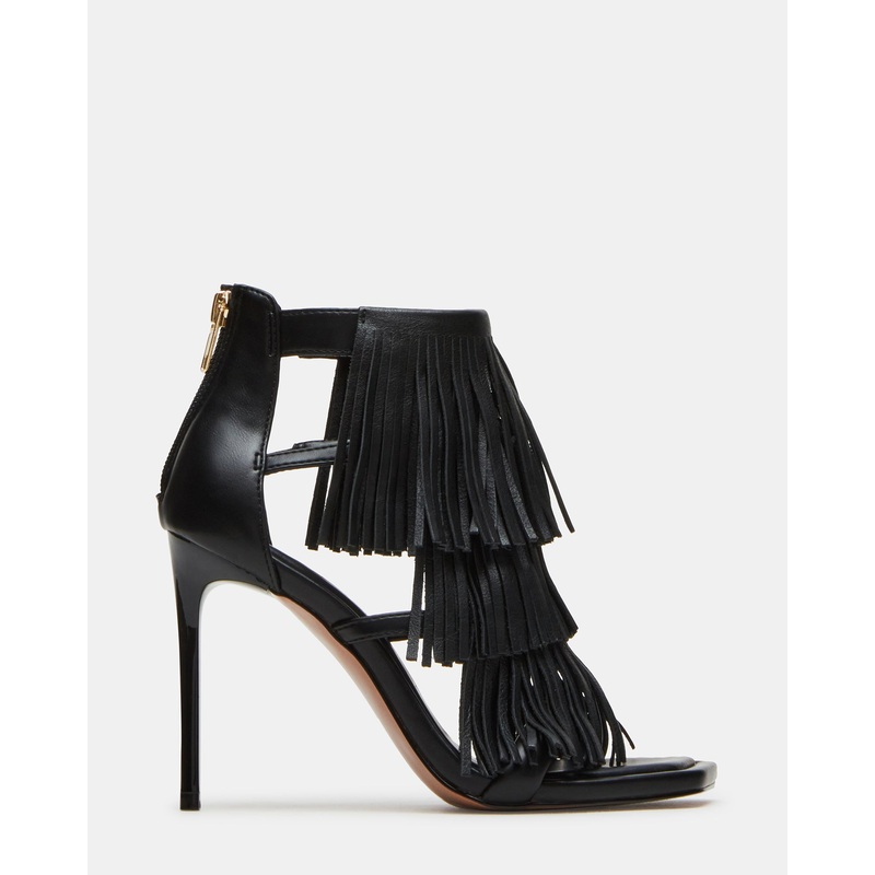 FRINGZY BLACK LEATHER