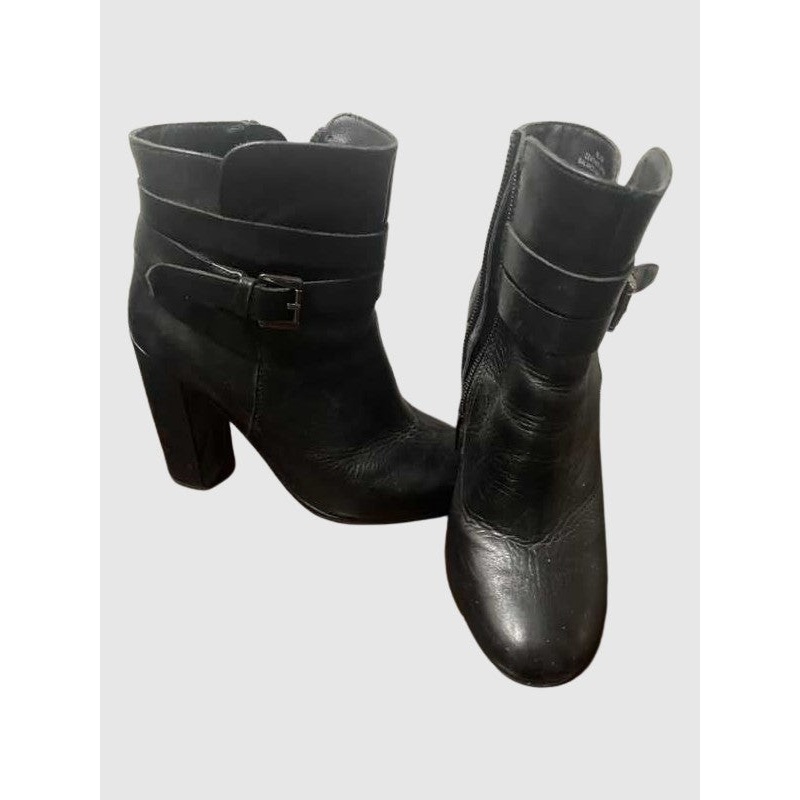 LEATHER BUCKLE BOOTIE IN BLACK – SM REBOOTED