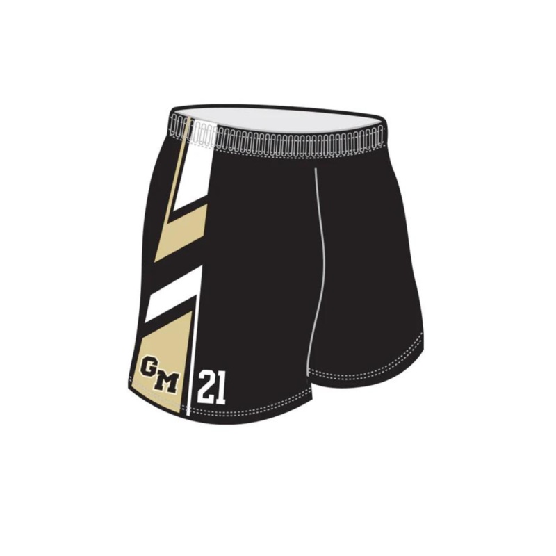 Black Custom Gold Medal Basketball Shorts