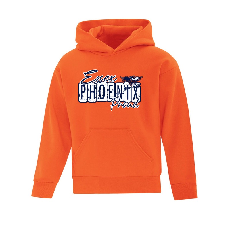 Cotton Fleece Hoodie – Crest – Youth