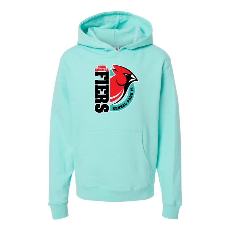 Cotton Fleece Hoodie – Fiers Logo – Youth