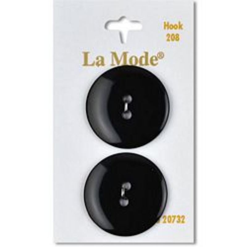 1 1/8 Black Buttons | LaMode X89628568