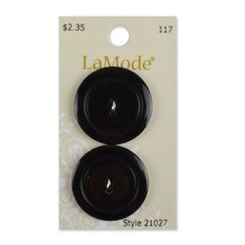 1 1/8 Black Buttons | LaMode X89628569