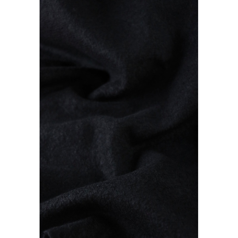 Black Wool Boucle/French Terry Knit | By The Half Yard