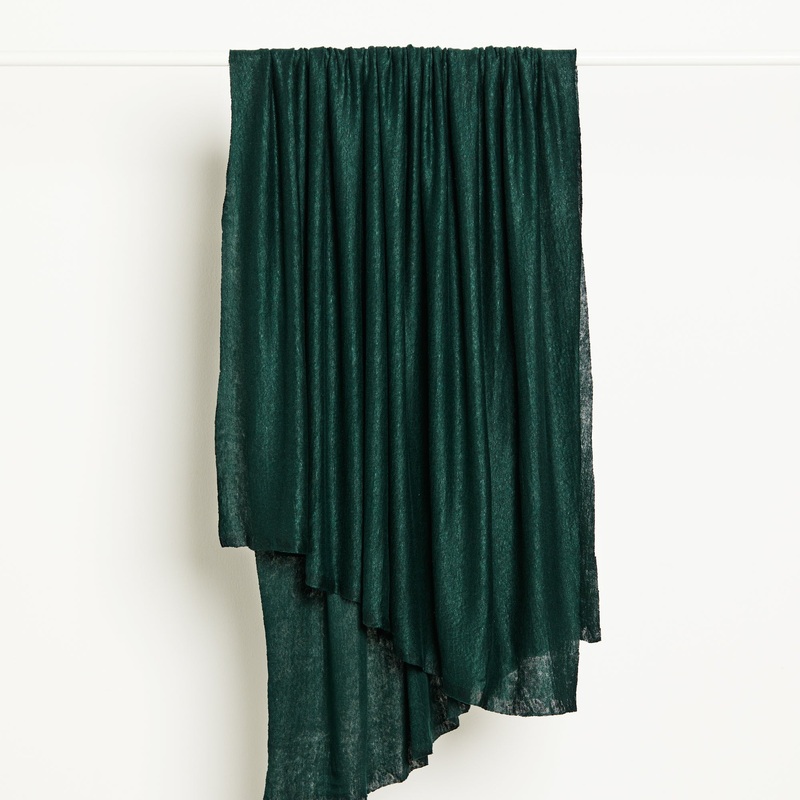 Bottle Green Fine Linen Knit | Mind The Maker | By The Half Yard