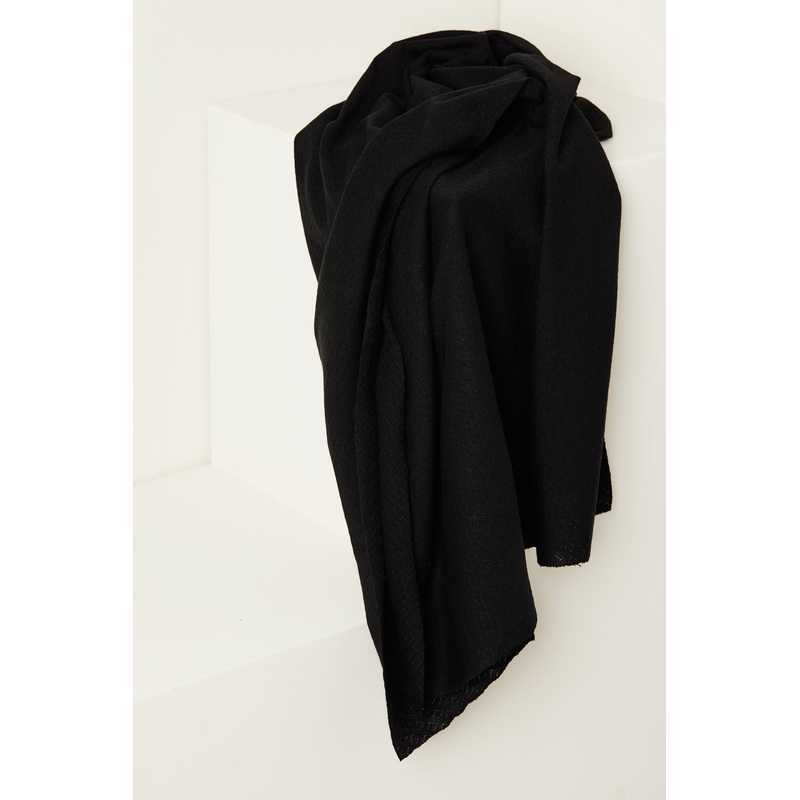 Black Organic Gem Pointelle Knit | Mind The Maker | By The Half Yard