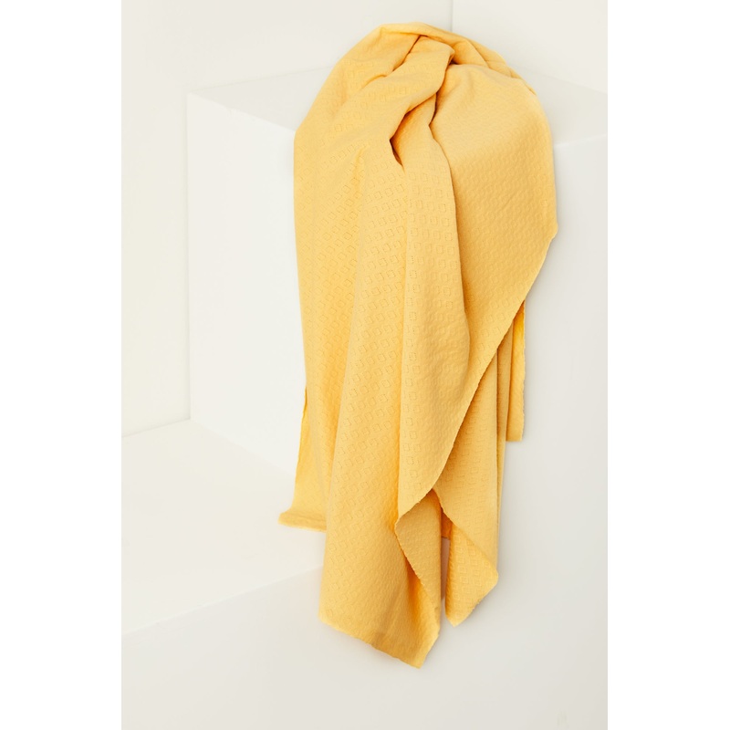 Blonde Yellow Organic Gem Pointelle Knit | Mind The Maker | By The Half Yard