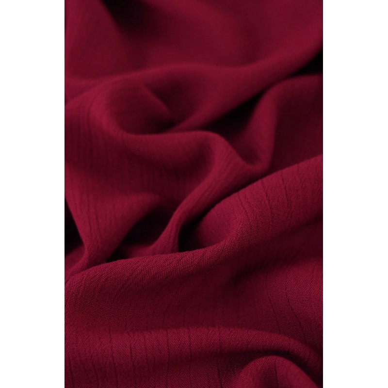 Tuscan Red Rayon Crinkle