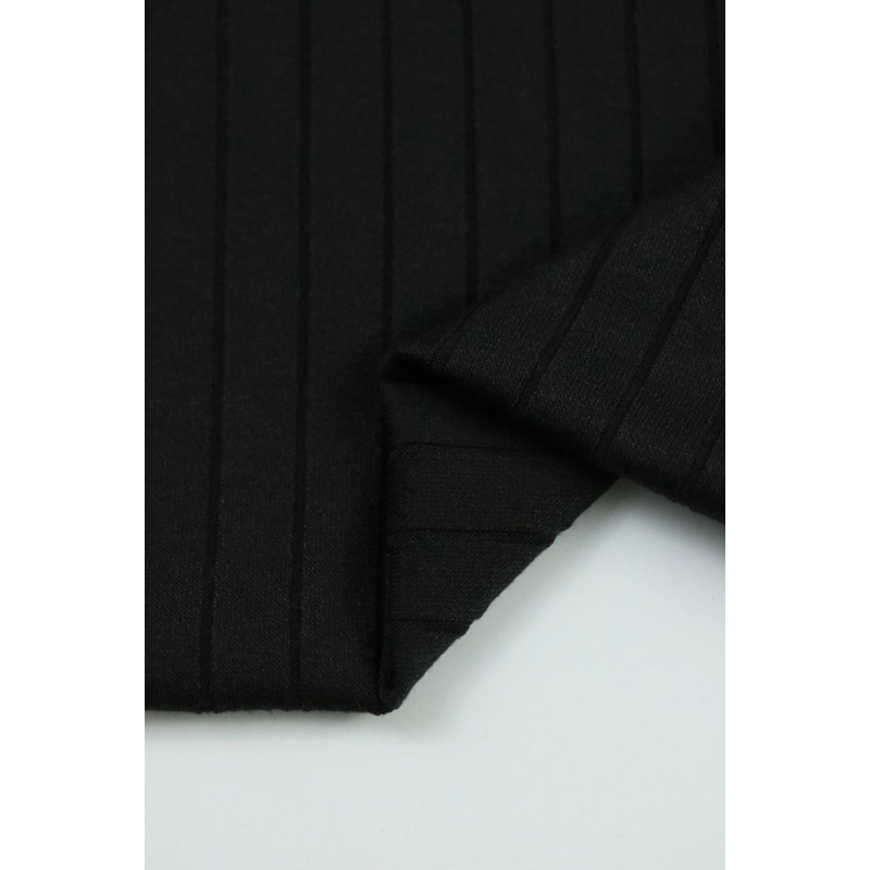 Black Seville Wide Rib Knit