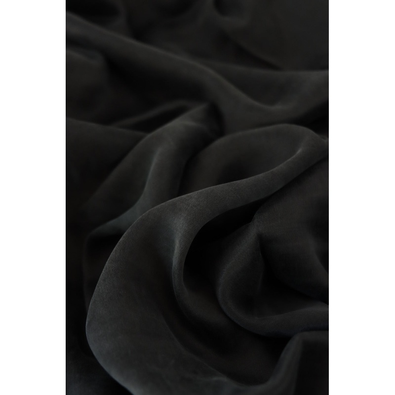 Black Cairo Sandwashed Lyocell Viscose