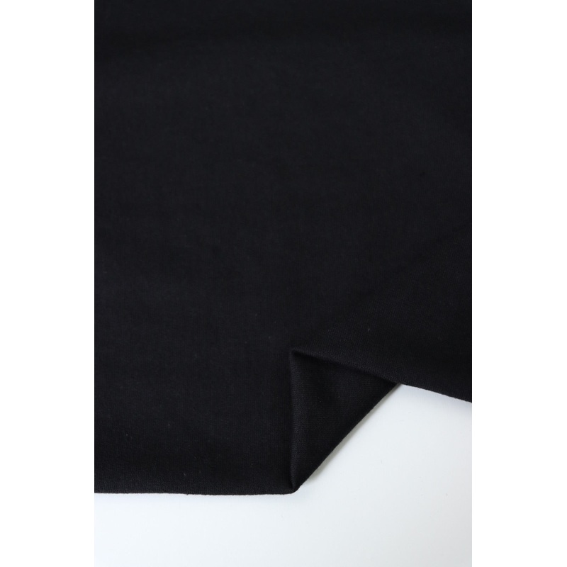 Black Cotton Spandex French Terry