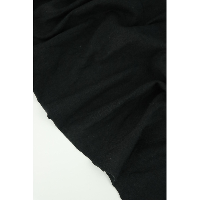 Black Organic Cotton Bamboo Spandex French Terry