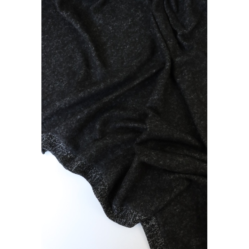 Black Sibley Brushed Sweater Knit