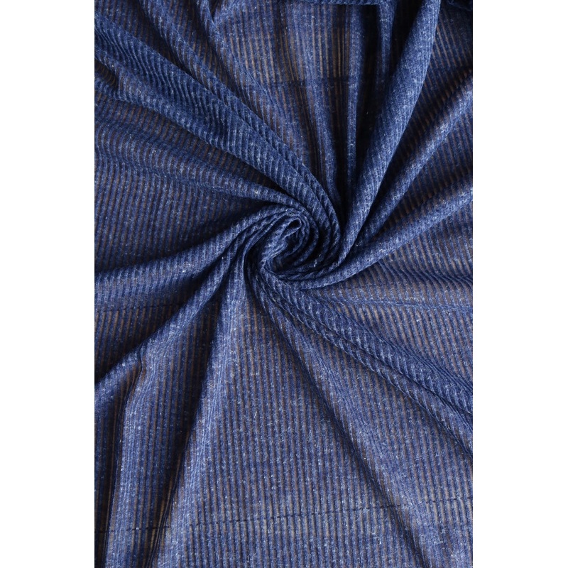1YD PRECUT; Navy Linen Rib Knit