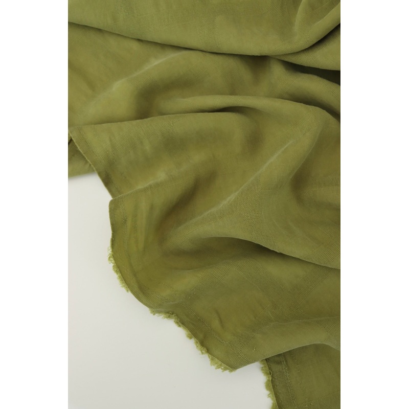 2YD PRECUT; Lily Pad Grenada Grid Sandwashed Cupro Tencel